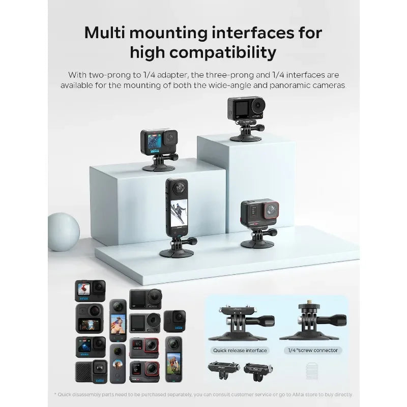 Flexible Adhesive Mount for Insta360/DJI Osmo/GoPro Hero Accessories